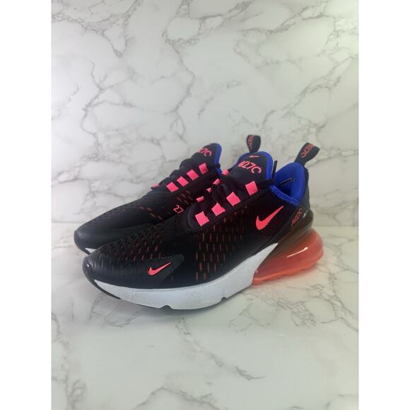 Nike Air Max 270 Black Bright Crimson Red Blue Pink DZ4407-600 Women's Size 7 - Picture 1 of 8